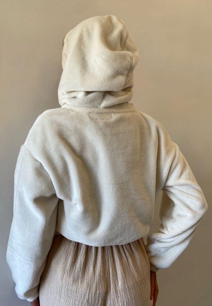 Peluche SHORT ZIP – BLANCO